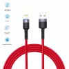 Cable de datos USB a Lightning Tellur, 3A, 1,2 m, indicador LED, rojo