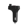 Transmisor FM SAVIO, Bluetooth 5.3, cargador QC 3.0, pantalla LED, Bass Boost, TR-15, negro