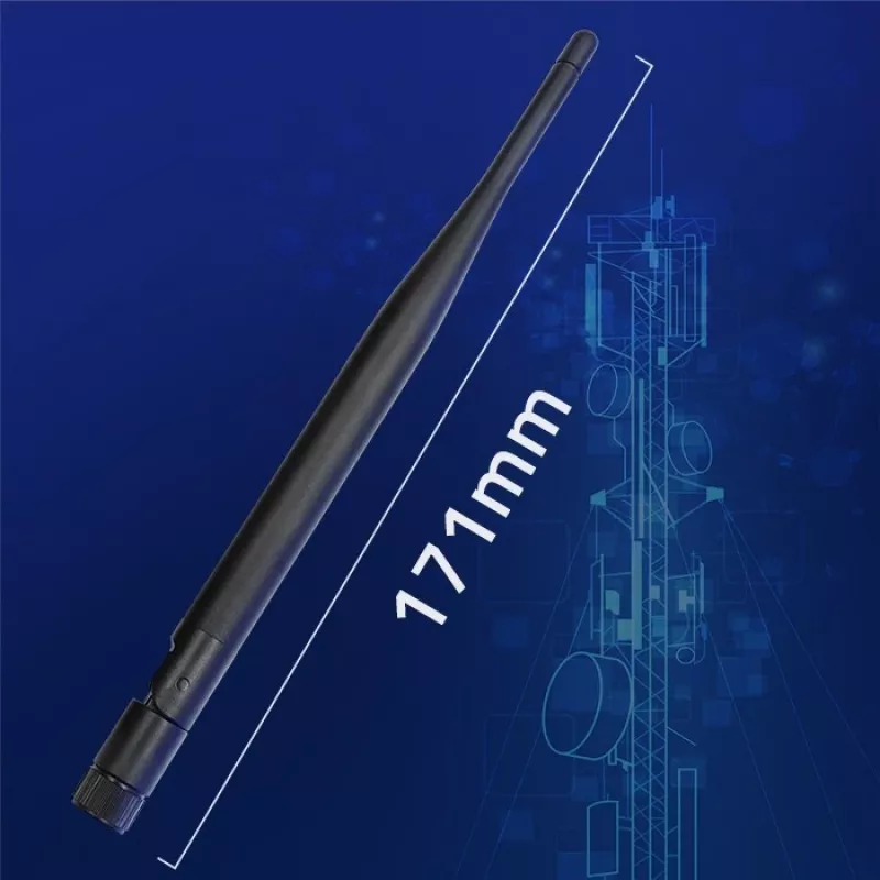 Antena Wi-Fi interior QOLTEC 57046, doble banda 2,4–2,5 GHz y 5,1–5,8 GHz, 5 dBi, 50 Ω