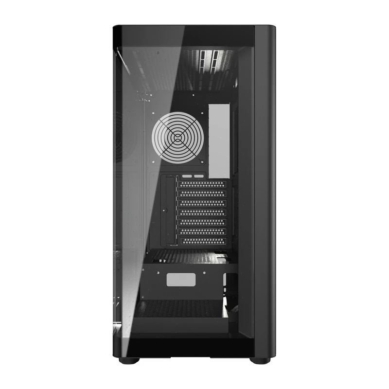 Caja de ordenador DarkFlash DS900G (negra) — Mid-Tower compatible ATX, ventana lateral de cristal templado
