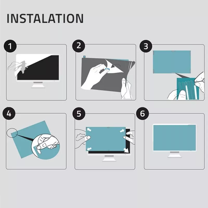 Protector de pantalla QOLTEC 51075 23,8 pulgadas anti luz azul, mate antirreflejos