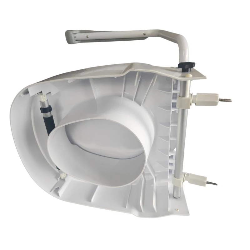 Elevador de inodoro Mobilex PLN001 con asas integradas, polipropileno, altura ajustable 6–15 cm, carga máx. 120 kg