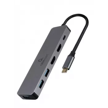 Gembird A-CM-COMBO3-03 adaptador multipuerto USB Type-C 3 en 1 (hub + HDMI + PD)