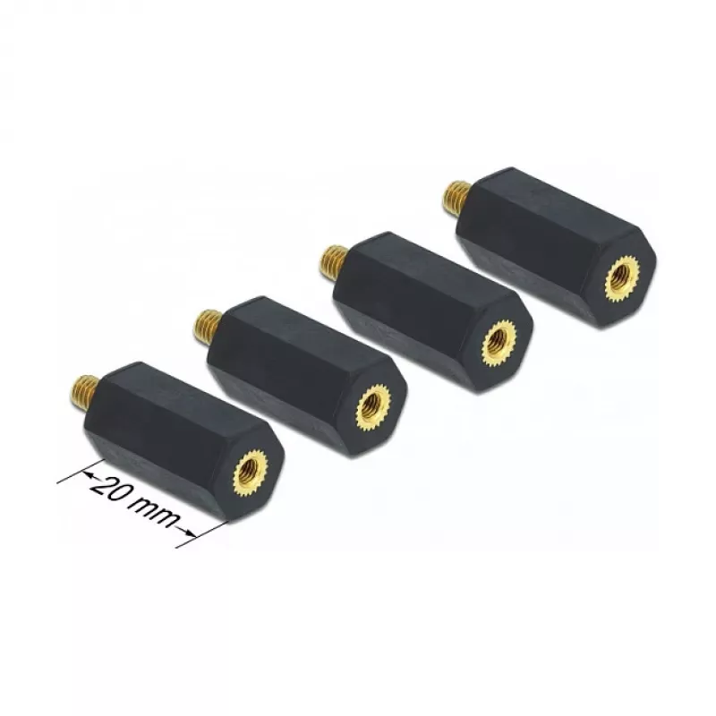 Set de montaje DeLOCK 60242 negro plástico