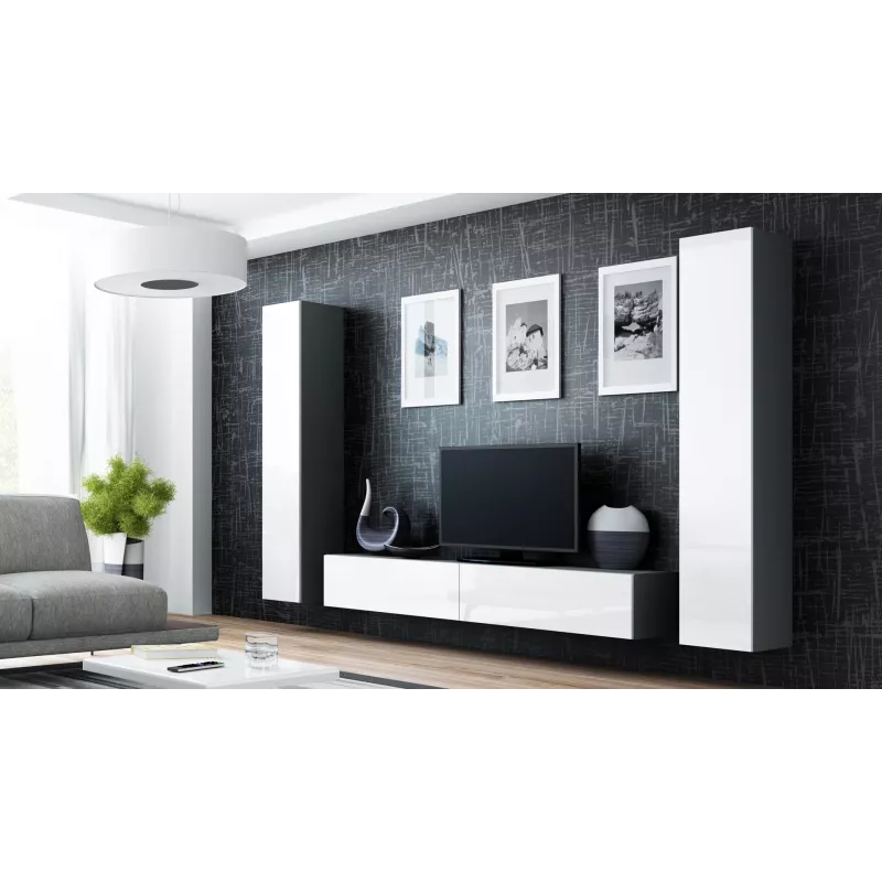Armario cerrado Cama VIGO '180' 180/40/30 roble Sonoma/blanco brillo