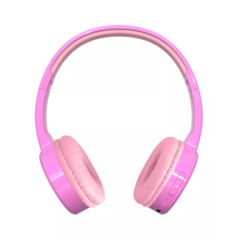 Denver BTH-106P auriculares de diadema para niños, con cable e inalámbricos (Bluetooth), rosa
