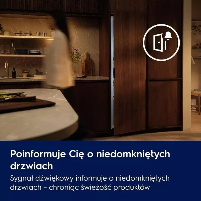 Frigorífico-congelador empotrable Electrolux ENS3SE18S – acero inoxidable, congelador arriba, puerta reversible, clase de eficiencia energética E