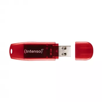 Memoria USB Intenso 128 GB USB Type-A 2.0 Rojo Transparente