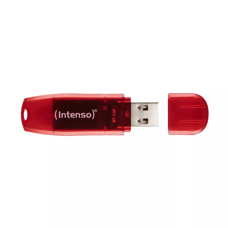 Memoria USB Intenso 128 GB USB Type-A 2.0 Rojo Transparente