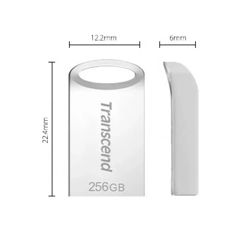 USB 256GB Transcend JetFlash 710 USB3.1 Plata