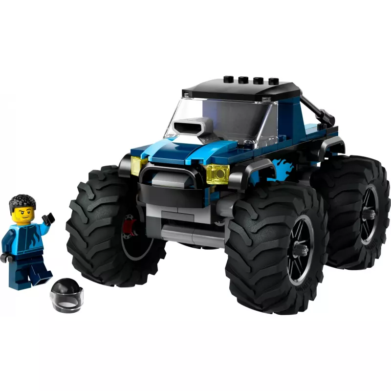 Juguete de construcción LEGO City 60402 Monster Truck azul con ruedas grandes, 148 piezas, 1 minifigura, edad 5+