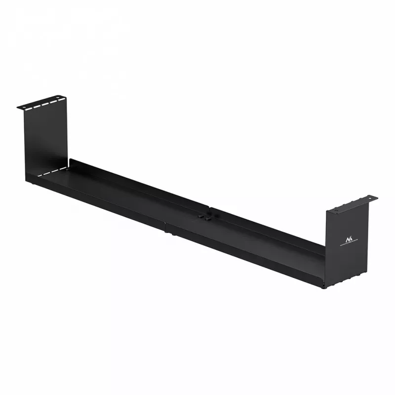 Organizador de cables compacto Maclean bajo el escritorio, carga máx. 5 kg, negro, MC-107 B