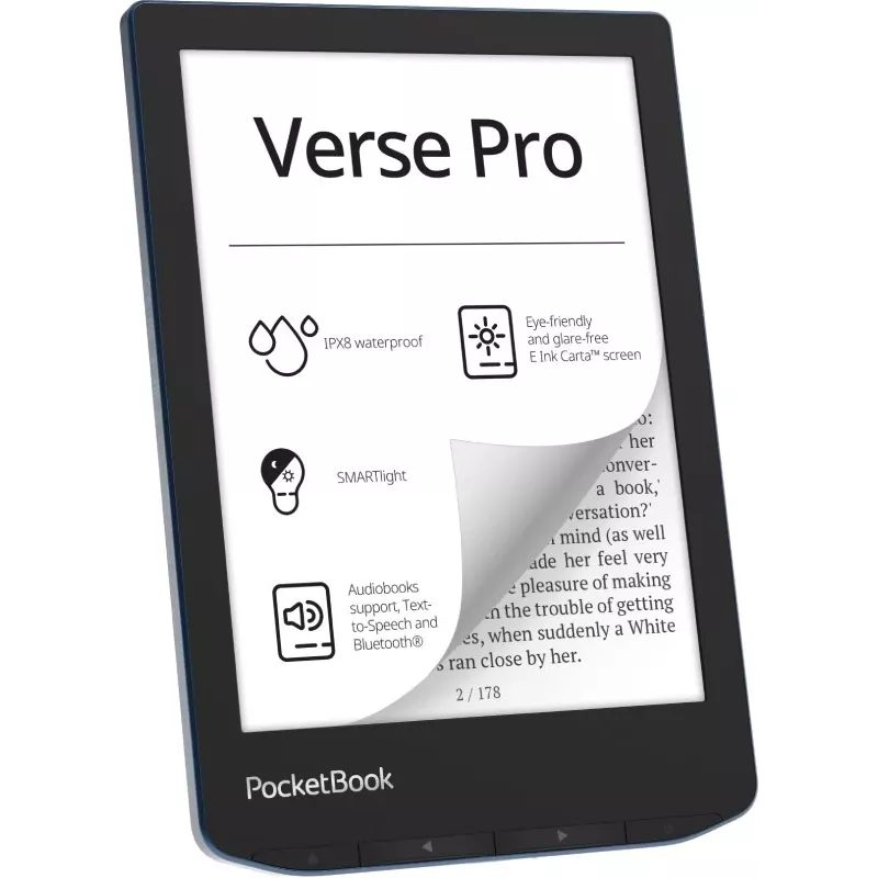 PocketBook Verse Pro e-book reader Pantalla táctil 16 GB Wi-Fi Negro, Blue