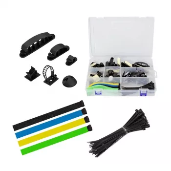 LogiLink Set organizador de cables 128 piezas