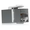 Acoplador Keystone Ubiquiti UACC-Keystone-Coupler-C6A plano acero inoxidable RJ-45