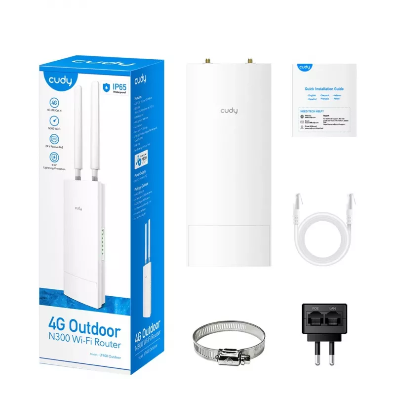 Router Cudy LT400 Fast Ethernet banda única (2,4 GHz) 4G blanco