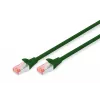 Cable de parcheo Digitus CAT 6 S/FTP DK-1644-005/G 0,5m verde