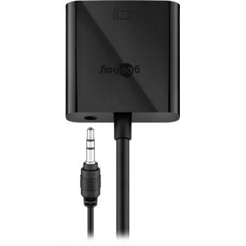 Wentronic Goobay Adaptador HDMI / VGA [1x conector macho HDMI - 1x conector hembra VGA, conector hembra jack 3.5 mm] Negro Goobay (68793)