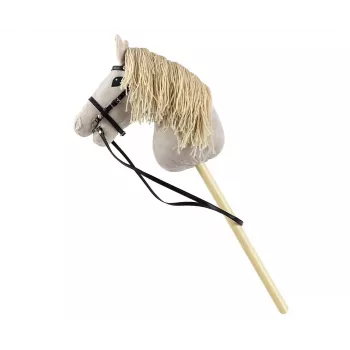 Caballo de palo de peluche Milly Mally 6626 Gris claro – peluche milly mally, caballo de palo para montar