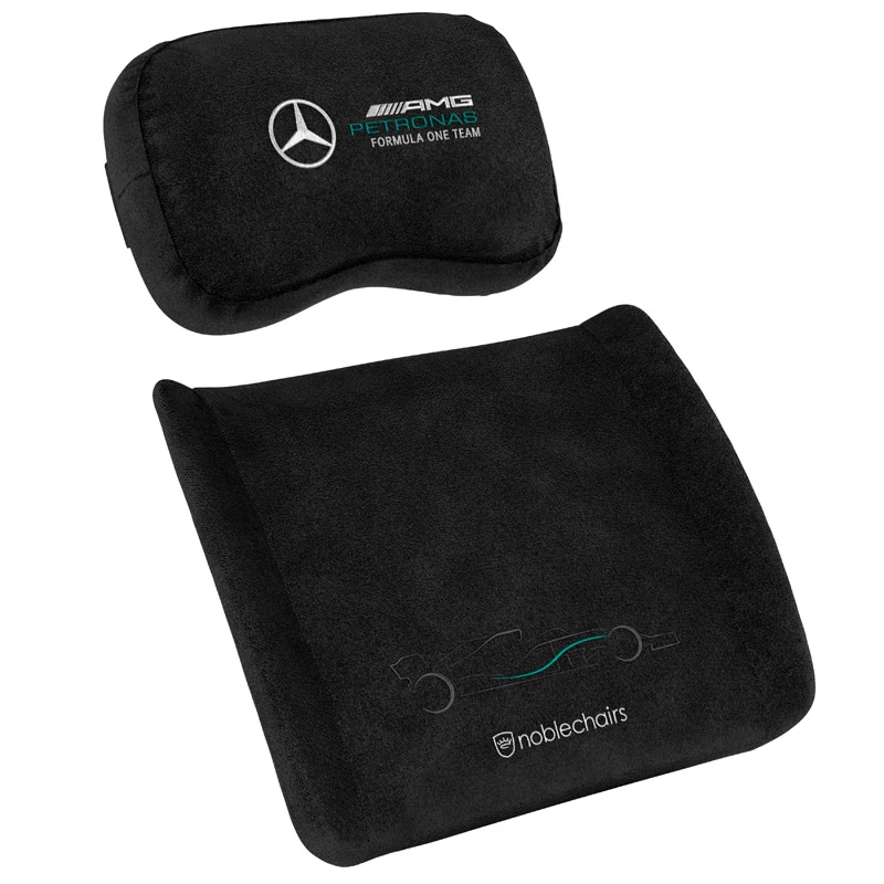 noblechairs set de cojines de espuma viscoelástica - Mercedes-AMG Petronas Formula One Team Edition