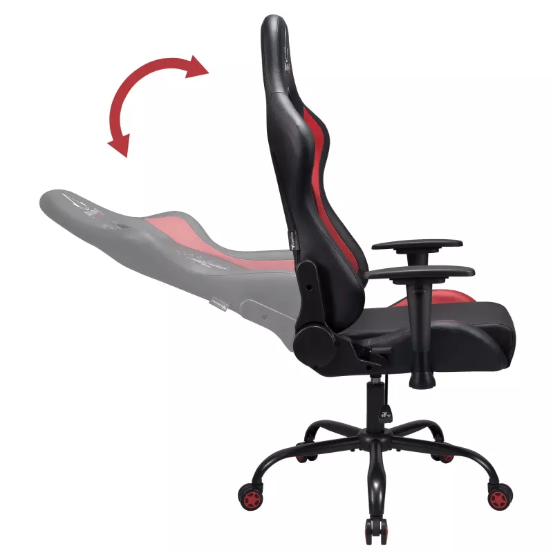Silla de oficina Subsonic SA5609-AC1 asiento acolchado respaldo acolchado negro rojo