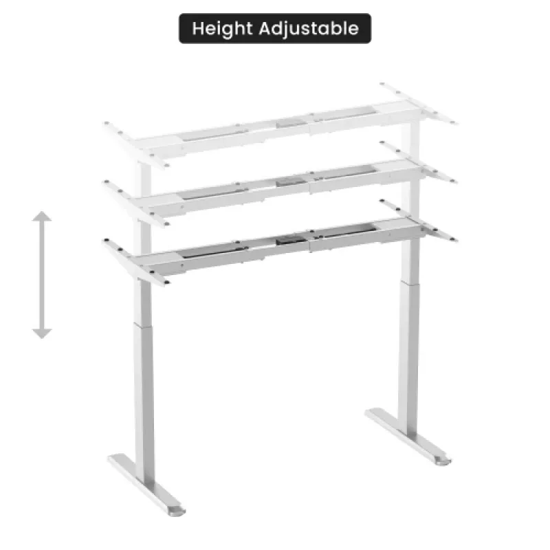 Mesa regulable en altura Up Up Bjorn Blanco, tablero L Blanco