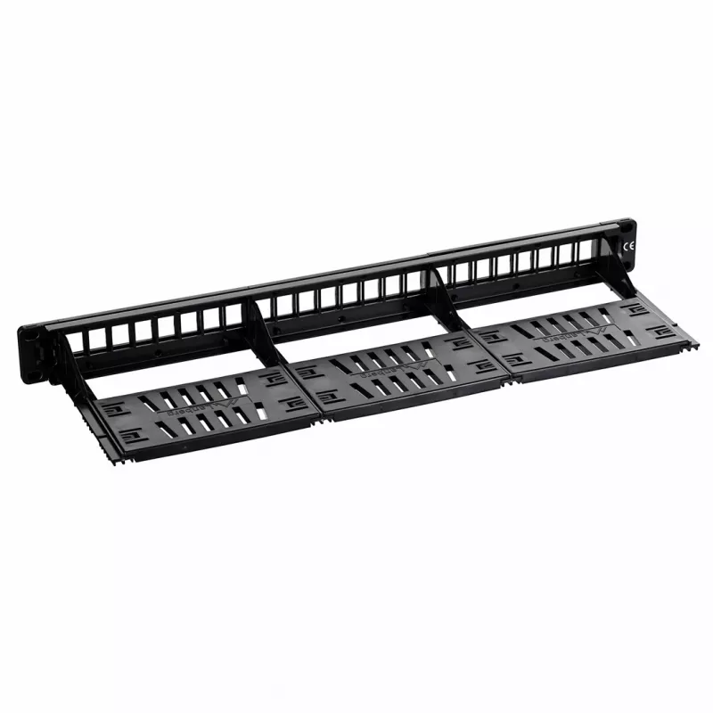 Patch panel 1U LANBERG PPKS-1124-B, 24 puertos, 1U, ABS, negro, 482,6×44,5×154 mm