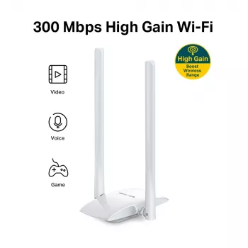 Adaptador USB inalámbrico Mercusys MW300UH