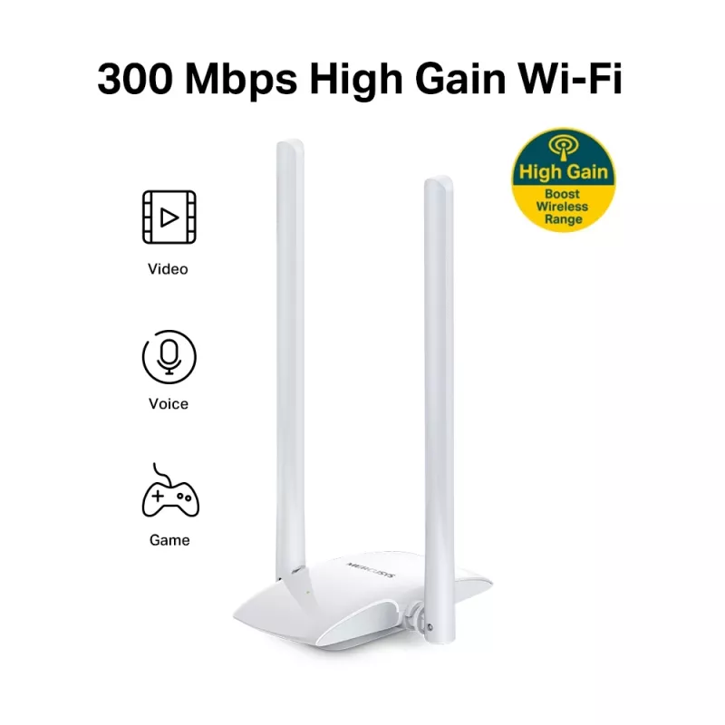 Adaptador USB inalámbrico Mercusys MW300UH