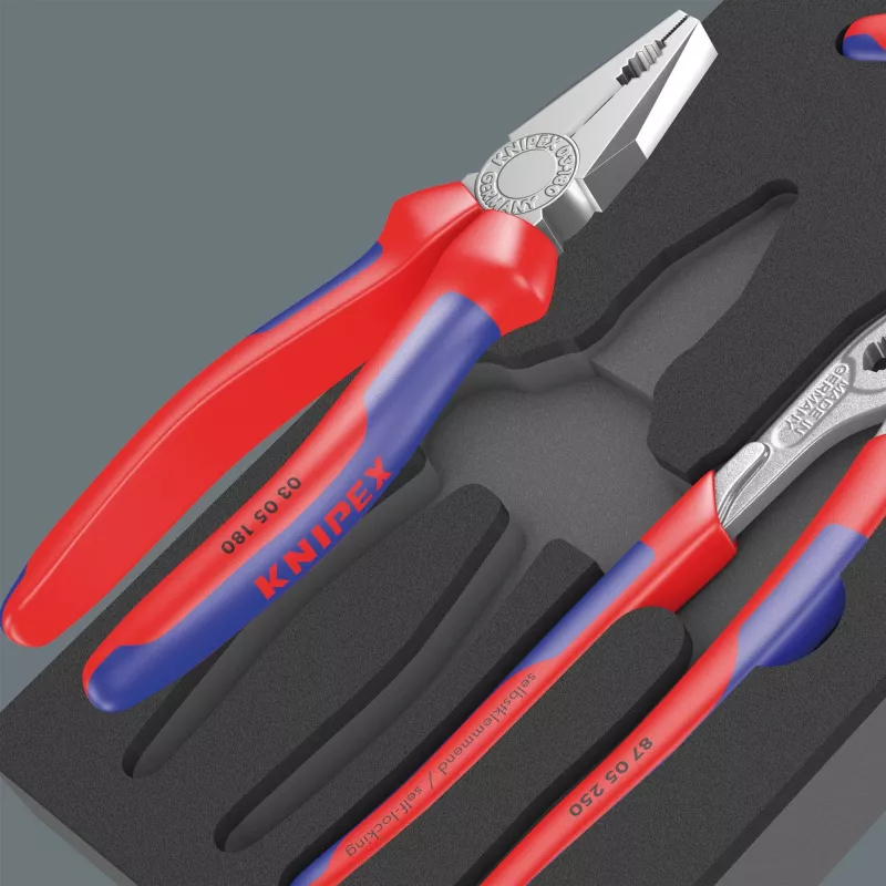 9780 Insert de espuma KNIPEX Juego de alicates 1, 3 piezas negro/gris, para carro de taller Tool Rebel