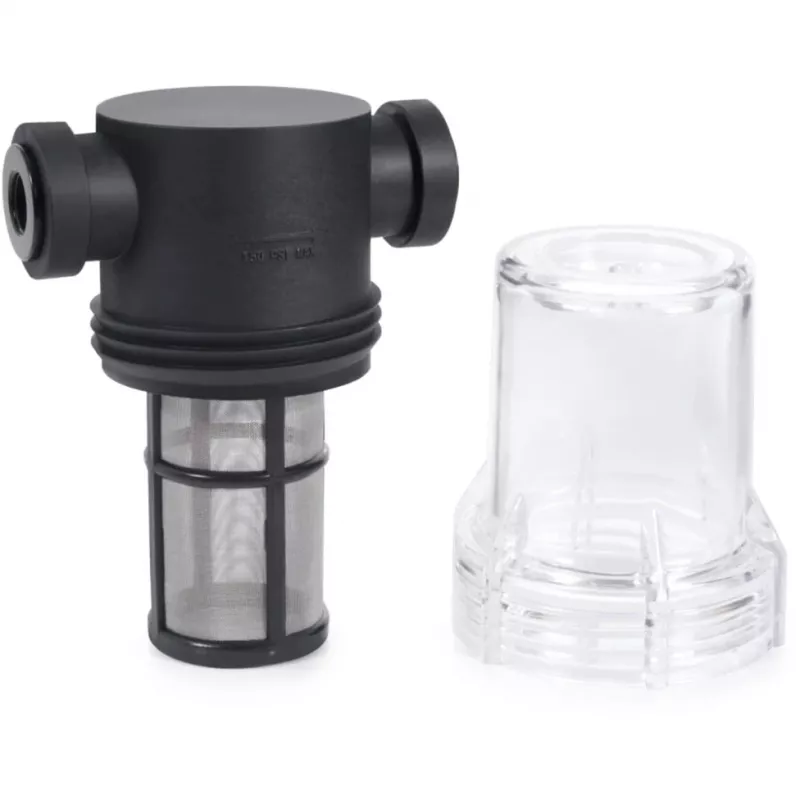 Alphacool ES Big Inline filtro de partículas 2x G1/4 IG, negro/transparente (29145)