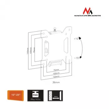 Soporte universal para TV o monitor MC-596 13-23 VESA 100x100 20kg