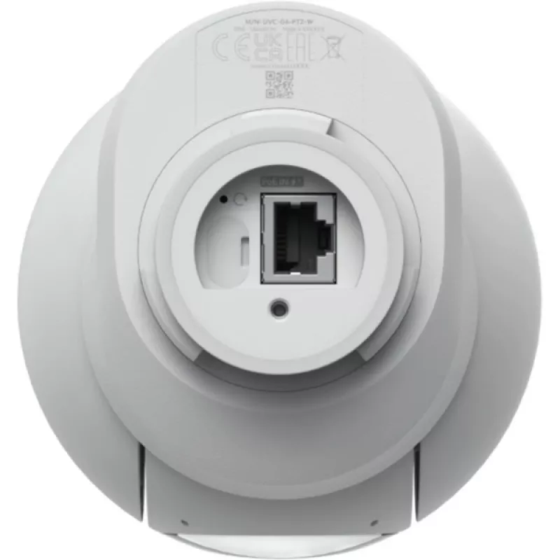 Ubiquiti UniFi G6 PTZ UVC-G6-PTZ-W cámara de seguridad IP, 4K 8 MP (3864x2160), doble objetivo, zoom híbrido 10x, interior y exterior, IP66, PoE, montaje en techo, pared o poste, rotación de 350°, blanca
