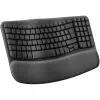 Teclado Logitech Wave Keys Office RF Wireless + Bluetooth QWERTY Danés Finés Noruego Sueco Grafito