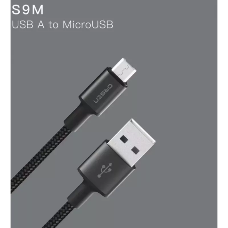 Cable USB Orsen S9M A a Micro USB 2.1A 1 m negro