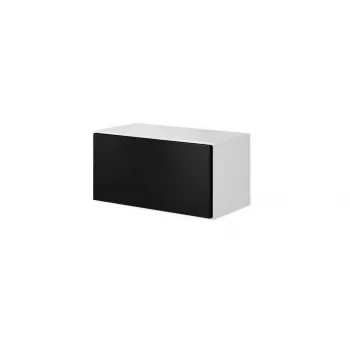 Armario cerrado de almacenaje Cama ROCO RO3 75/37/39 blanco/blanco/negro