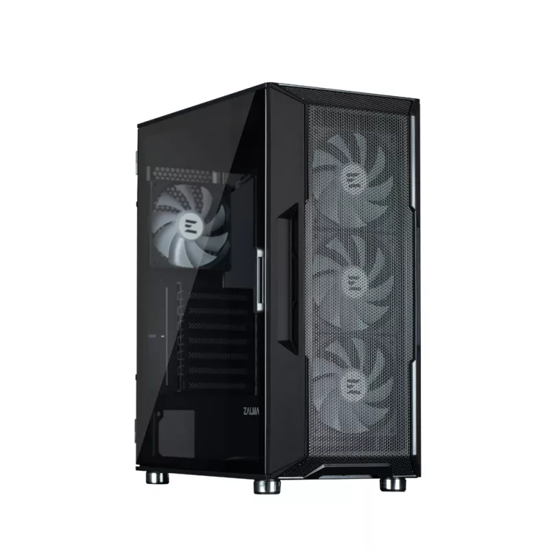 Caja de ordenador Zalman I3 NEO ARGB negra Midi Tower