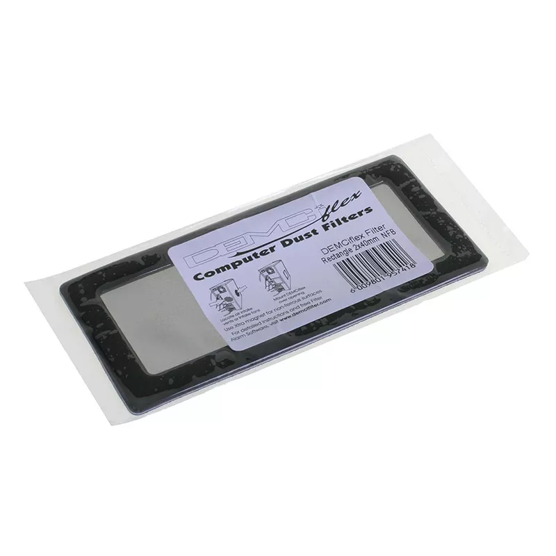 DEMCiflex filtro antipolvo para 2 ventiladores de 40 mm, cuadrado, negro/negro