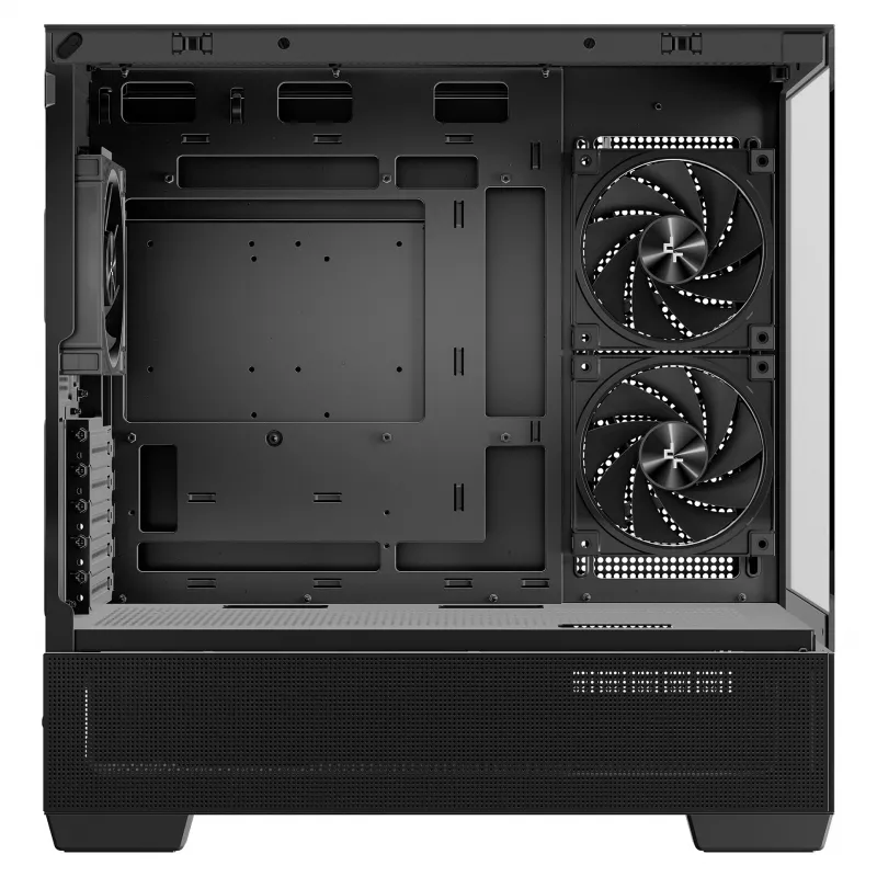Caja semitorre PC DeepCool CG380 3F – Negra, 235×437×451 mm, compatible con 2x120 mm lateral + 1x120 mm trasero, fuente de alimentación abajo, HDD de 2,5 inch/3,5 inch