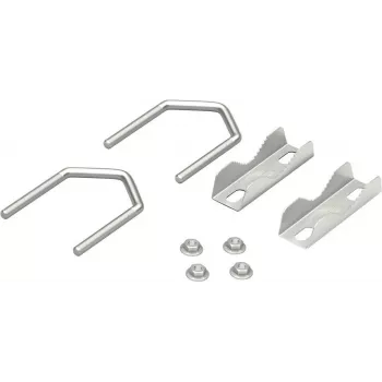 Goobay 60504 abrazaderas dentadas con estribos en U para tubos de hasta 60 mm, juego de 2