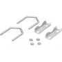 Goobay 60504 abrazaderas dentadas con estribos en U para tubos de hasta 60 mm, juego de 2
