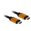 DeLOCK - Cable HDMI - HDMI (M) a HDMI (M) - 50 cm - Triple aislamiento - Negro, Oro - Compatible con 8K