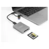 Lector de tarjetas DeLOCK USB Type-C CFexpress XQD aluminio gris 10000 Mbit/s