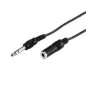 Wentronic Goobay cable alargador de jack 6,35 mm, 5 m – conector macho jack 6,35 mm (3 polos, estéreo) > conector hembra jack 6,35 mm (3 polos, estéreo) (50428)