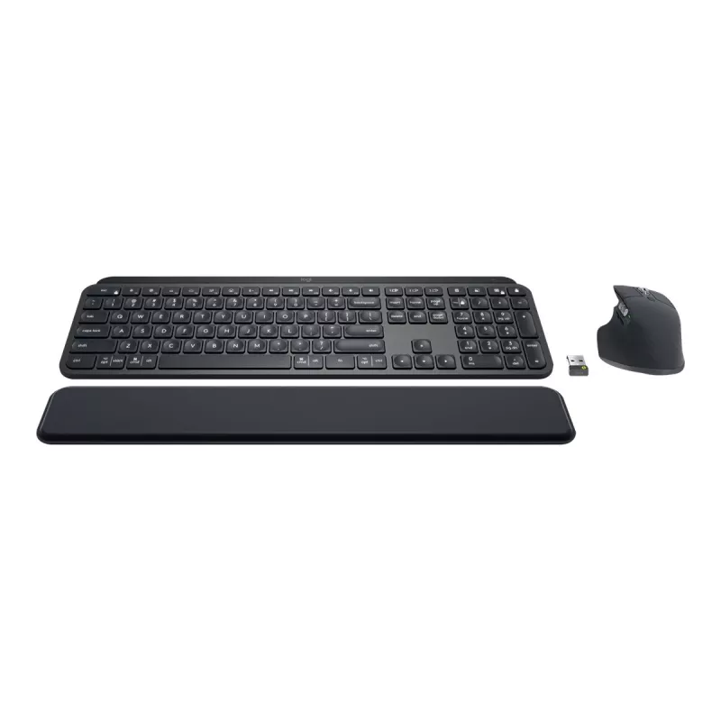 Logitech MX Keys Combo for Business - Conjunto teclado y ratón - retroiluminado - inalámbrico - Bluetooth LE - QWERTY - GB - Grafito