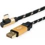 ROLINE 11.02.9061 Cable USB 1,8 m USB 2.0 USB A USB C Negro - Oro (11.02.9061)