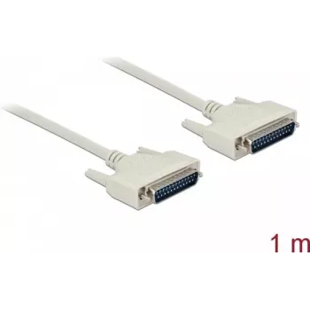 Cable serie DELOCK 84172 D-Sub 25 pines a D-Sub 25 pines, beige, 1 m