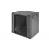 DIGITUS Dynamic Basic DN-19 16-U-EC-SW - armario - rack de red - apto para montaje en pared - negro, RAL 9005 - 12U - 48.3 cm (19)
