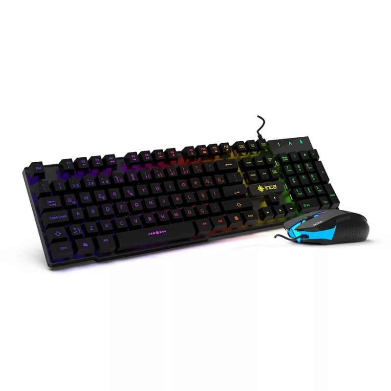 Cian Technology GmbH Cian INCA RAINBOW EFFECT MECHANICAL FEEL GAMING teclado y ratón SET