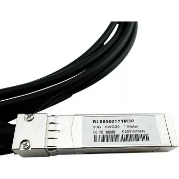 BlueOptics BL060601Y3M30-BL SFP56 50GBASE-CR Cable Direct Attach, 3 m, negro